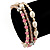 Pink Glass Crystal Bead, Agate Stone, Freshwater Pearl Flex Bracelet/ Necklace - 52cm L - view 9