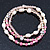 Pink Glass Crystal Bead, Agate Stone, Freshwater Pearl Flex Bracelet/ Necklace - 52cm L - view 7