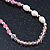 Pink Glass Crystal Bead, Agate Stone, Freshwater Pearl Flex Bracelet/ Necklace - 52cm L - view 12