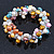 7mm Multicoloured Freshwater Pearl and Transparent Glass Bead Stretch Bracelet - 18cm L - view 7