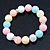 12mm Pastel Multicoloured Dyed Jade Semi-Precious Stone, Crystal Ball, Crystal Spacer Flex Bracelet - 18cm L - view 7