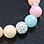 12mm Pastel Multicoloured Dyed Jade Semi-Precious Stone, Crystal Ball, Crystal Spacer Flex Bracelet - 18cm L - view 5