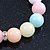 12mm Pastel Multicoloured Dyed Jade Semi-Precious Stone, Crystal Ball, Crystal Spacer Flex Bracelet - 18cm L - view 8