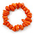 Orange Agate Chip Semi-Precious Stone Flex Bracelet - 18cm L