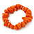 Orange Agate Chip Semi-Precious Stone Flex Bracelet - 18cm L - view 4