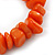 Orange Agate Chip Semi-Precious Stone Flex Bracelet - 18cm L - view 5