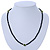 Black Glass Bead With Green Acrylic Roses Flex Bracelet/ Necklace - 52cm L - view 7