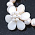12mm Off White Freshwater Pearl Flex Bracelet With A Mother Of Pearl Central Flower - 17cm L - view 8