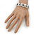 Stretch White/ Black  Wooden Saints Bracelet / Jesus Bracelet / All Saints Bracelet - Up to 20cm Length - view 4