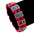 Deep PInk Cupcake Wooden Stretch Icon Bracelet - 18cm L - view 3