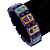 Purple Cupcake Wooden Stretch Icon Bracelet - 18cm L - view 3