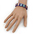 Purple Cupcake Wooden Stretch Icon Bracelet - 18cm L - view 4