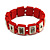 Red Wooden Playing Cards Stretch Icon Bracelet - 18cm L - view 3