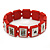 Red Wooden Playing Cards Stretch Icon Bracelet - 18cm L - view 6