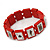 Red Wooden Playing Cards Stretch Icon Bracelet - 18cm L - view 7
