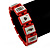 Red Wooden Playing Cards Stretch Icon Bracelet - 18cm L - view 4