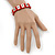 Red Wooden Playing Cards Stretch Icon Bracelet - 18cm L - view 5