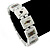 White Wooden Playing Cards Stretch Icon Bracelet - 19cm L - view 2
