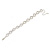 Open Heart Clear Crystal Bracelet In Rhodium Plated Metal - 17cm L/ 6cm Ext - view 6