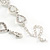 Open Heart Clear Crystal Bracelet In Rhodium Plated Metal - 17cm L/ 6cm Ext - view 5