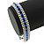 Clear/ Sapphire Blue Austrian Crystal Bracelet In Rhodium Plating - 18cm L/ 5cm Ext - view 4