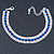 Clear/ Sapphire Blue Austrian Crystal Bracelet In Rhodium Plating - 18cm L/ 5cm Ext - view 9