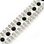 Clear/ Black Austrian Crystal Bracelet In Rhodium Plating - 18cm L/ 5cm Ext - view 4