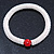 Light Silver Snowflake Metal Rings with Red Crystal Ball Stretch Bracelet - 18cm L - view 6