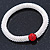 Light Silver Snowflake Metal Rings with Red Crystal Ball Stretch Bracelet - 18cm L - view 5
