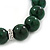 12mm Green Agate Stone With White Crystal Disco Ball Flex Bracelet - 18cm L - view 5