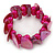 Magenta Shell, Acrylic Bead Flex Bracelet - 18cm L - view 4