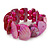 Magenta Shell, Acrylic Bead Flex Bracelet - 18cm L - view 3