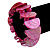 Magenta Shell, Acrylic Bead Flex Bracelet - 18cm L - view 5