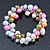 10mm Multicoloured Freshwater Pearl Cluster Stretch Bracelet - 20cm L - view 4