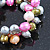 10mm Multicoloured Freshwater Pearl Cluster Stretch Bracelet - 20cm L - view 7