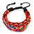 Unisex Handmade Multicoloured Cotton Woven Friendship Bracelet - Adjustable - view 5