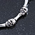 Silver Tone Skull Flex Bracelet - 18cm L - view 3
