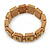 Light Brown Wood 'Geek' Stretch Icon Bracelet - 18cm L - view 3