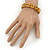 Light Brown Wood 'Geek' Stretch Icon Bracelet - 18cm L - view 4
