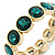 Gold Plated Round Green Glass Stone Flex Bracelet - 18cm L - view 5