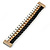Black/ Brushed Gold/ White Box Style Chain Wide Magnetic Bracelet - 17cm L- for smaller wrist - view 5