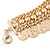 Greek Style Charm Coin Bracelet In Gold Tone - 16cm L/ 7cm Ext - view 5