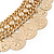 Greek Style Charm Coin Bracelet In Gold Tone - 16cm L/ 7cm Ext - view 4