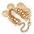 Greek Style Charm Coin Bracelet In Gold Tone - 16cm L/ 7cm Ext - view 7