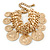 Greek Style Charm Coin Bracelet In Gold Tone - 16cm L/ 7cm Ext - view 2