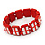 Red Wooden England Flag Stretch Icon Bracelet - up to 20cm L - view 4