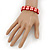 Red Wooden England Flag Stretch Icon Bracelet - up to 20cm L - view 3