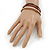 Unisex Multicoloured Multi Cotton and Leather Cord Friendship Bracelet (Brown, Beige) - Adjustable - view 2