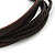 Unisex Dark Brown Multi Cotton, Leather Cord Friendship Bracelet - Adjustable - view 3