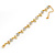 Gold Plated Clear Crystal Daisy Bracelet - 16cm Length/ 5cm Extension - view 4